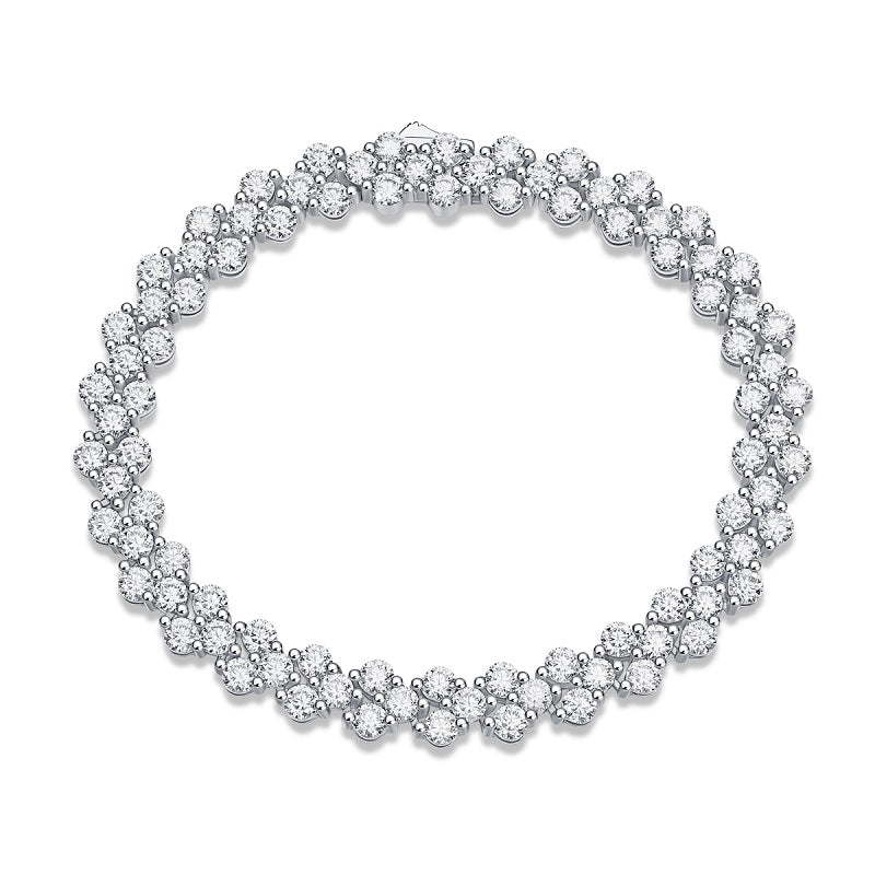 TAAZLUXE™ Moissanites Bracelet, 18K gold plated - Silver