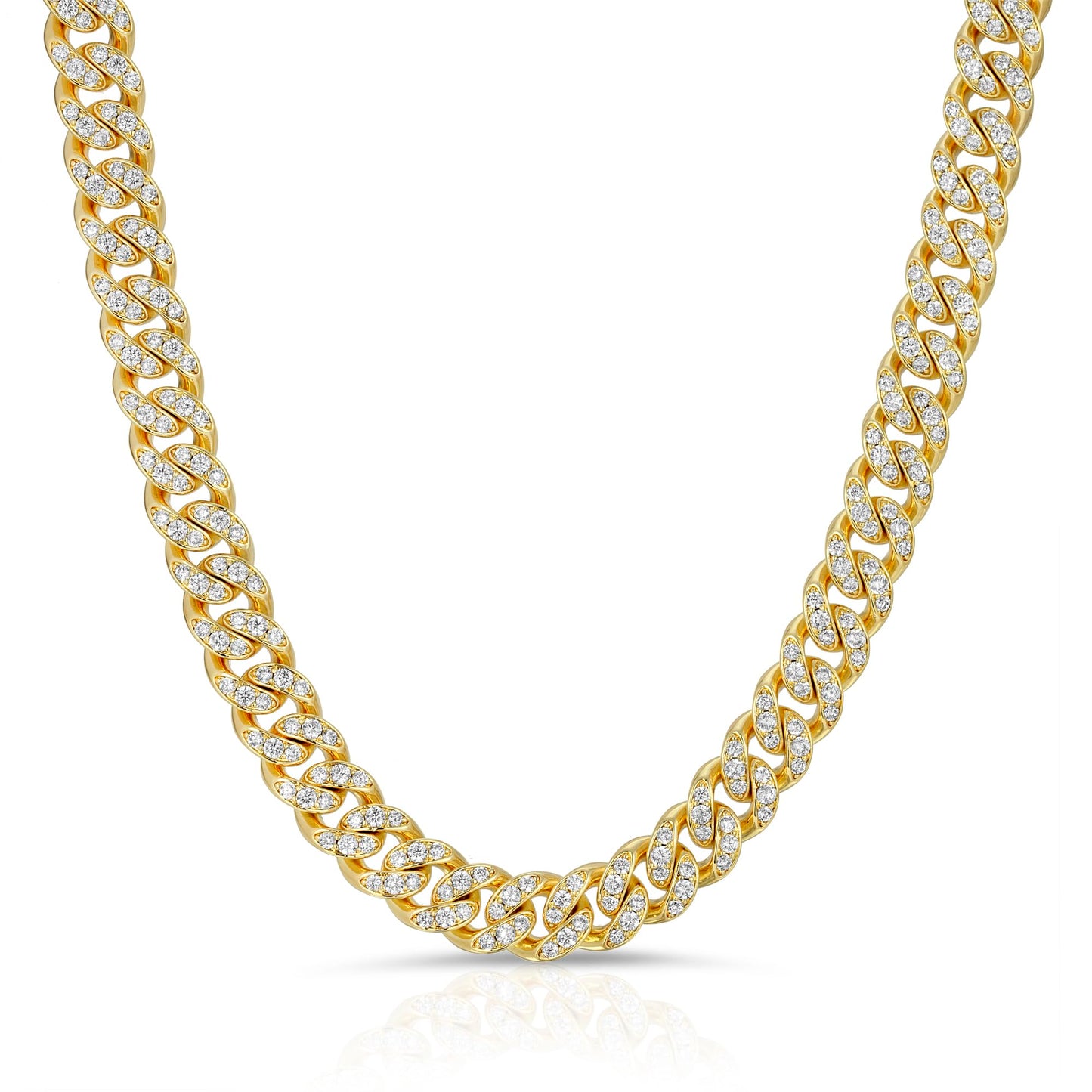 TAAZLUXE™ Cuban Chain with Moissanites - 18K Gold Vermeil