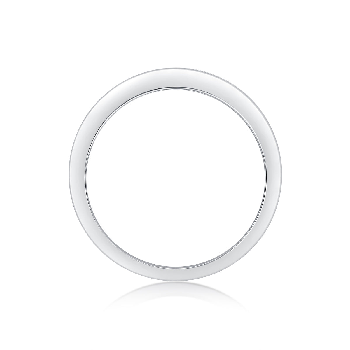 TAAZLUXE™ Half Eternity Ring with Moissanites - 18K White Gold Vermeil