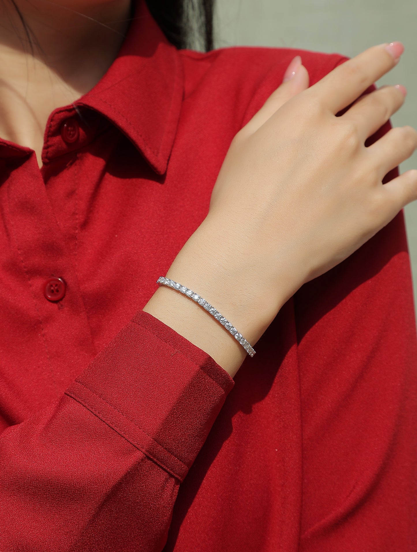 TAAZLUXE™ Tennis Bracelet with Moissanites - 18K Gold Vermeil