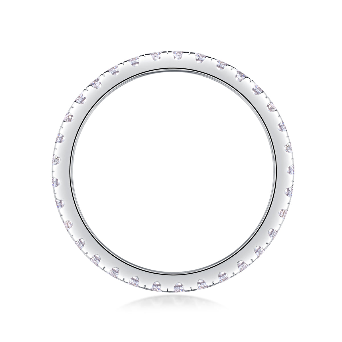 TAAZLUXE™ Eternity Ring with Moissanites - Silver