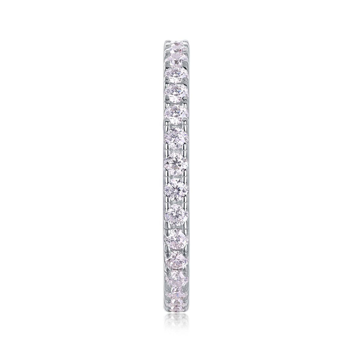 TAAZLUXE™ Eternity Ring with Moissanites - Silver
