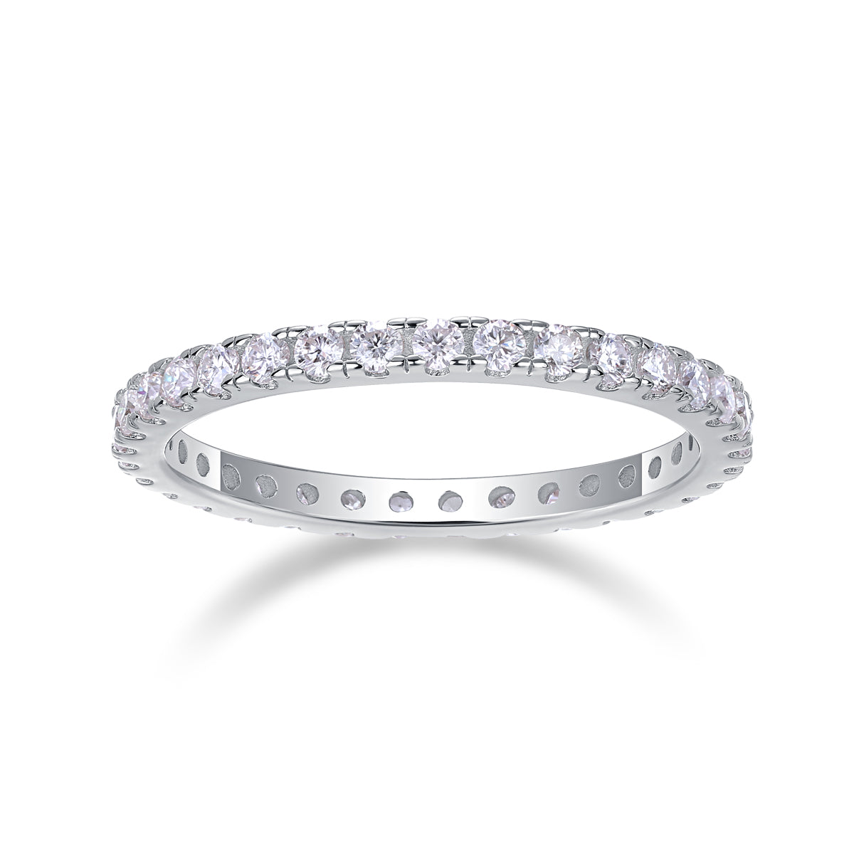 TAAZLUXE™ Eternity Ring with Moissanites - Silver