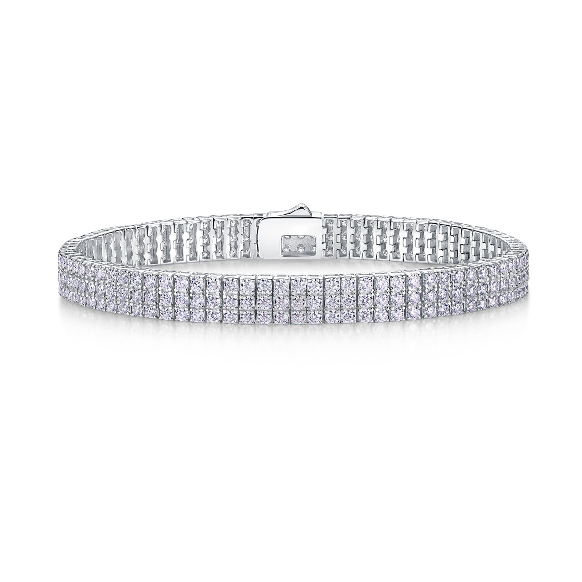 TAAZLUXE™ Triple Row Tennis Bracelet with Moissanites - 18K Gold Vermeil