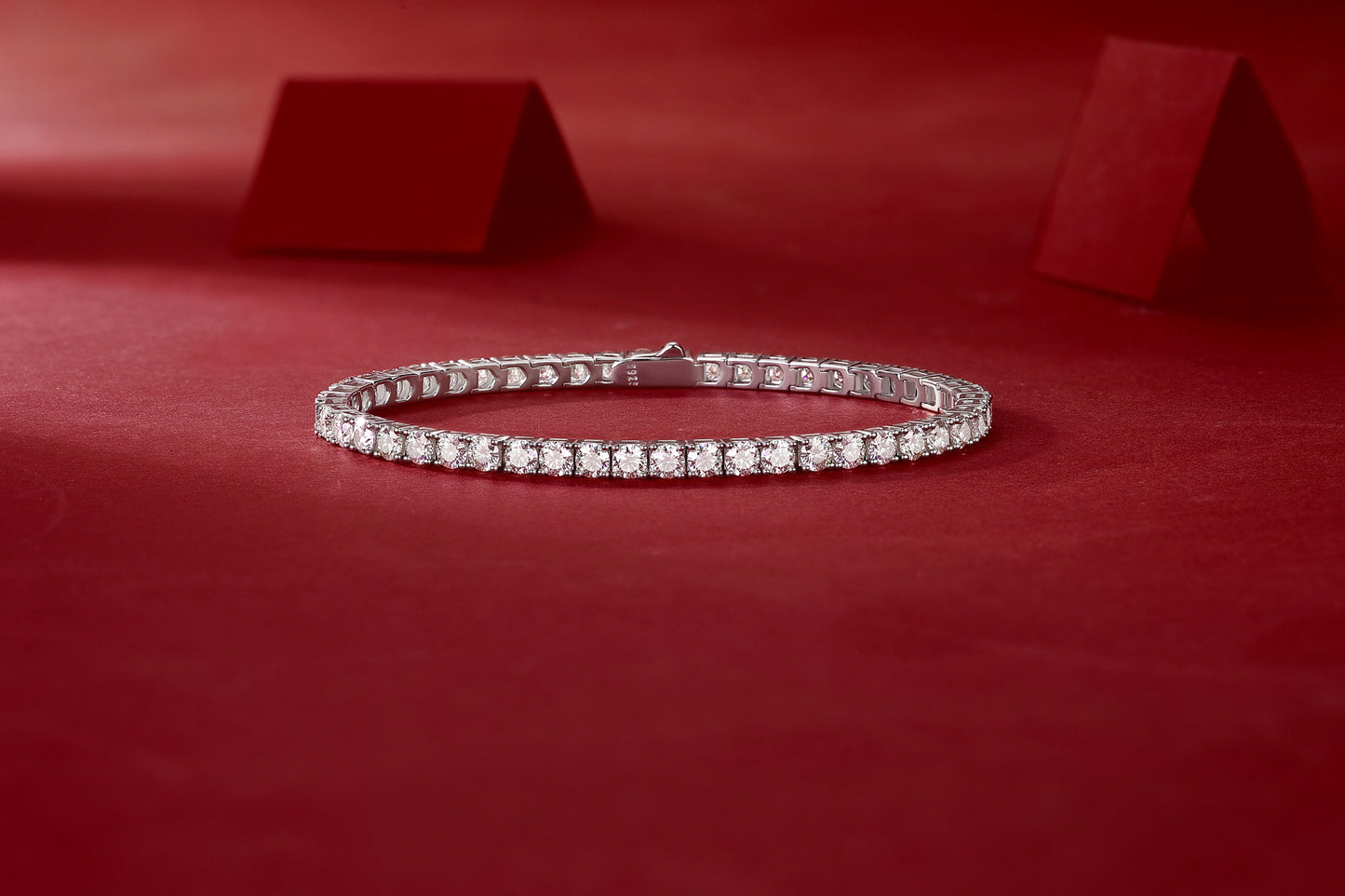 TAAZLUXE™ Moissanite Tennis Bracelet - 18K White Gold Vermeil