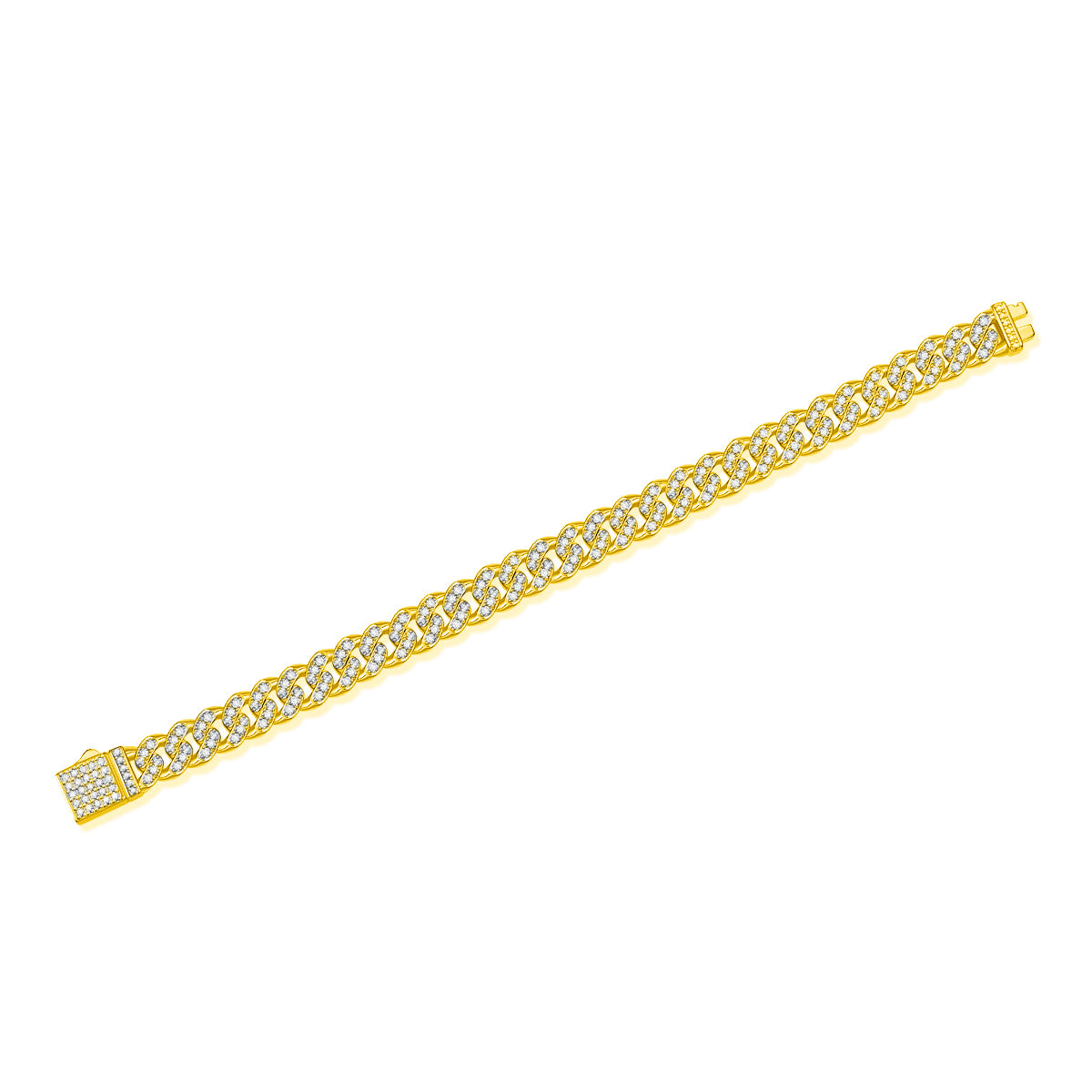 TAAZLUXE™ Cuban Chain Bracelet with Moissanites - Gold