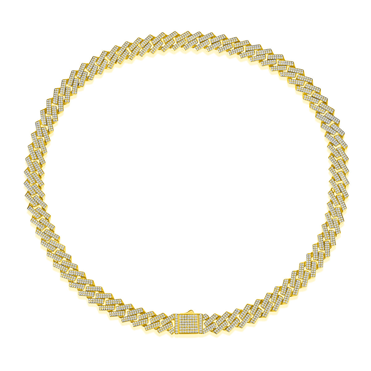 TAAZLUXE™ Cuban Chain with Moissanites - 18K Gold Vermeil