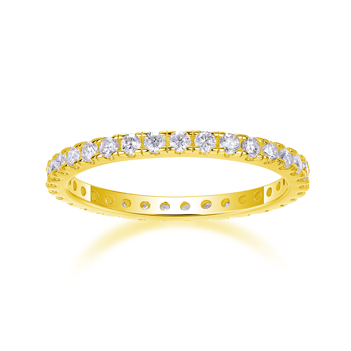 TAAZLUXE™ Eternity Ring with Moissanites - 18K Gold Vermeil