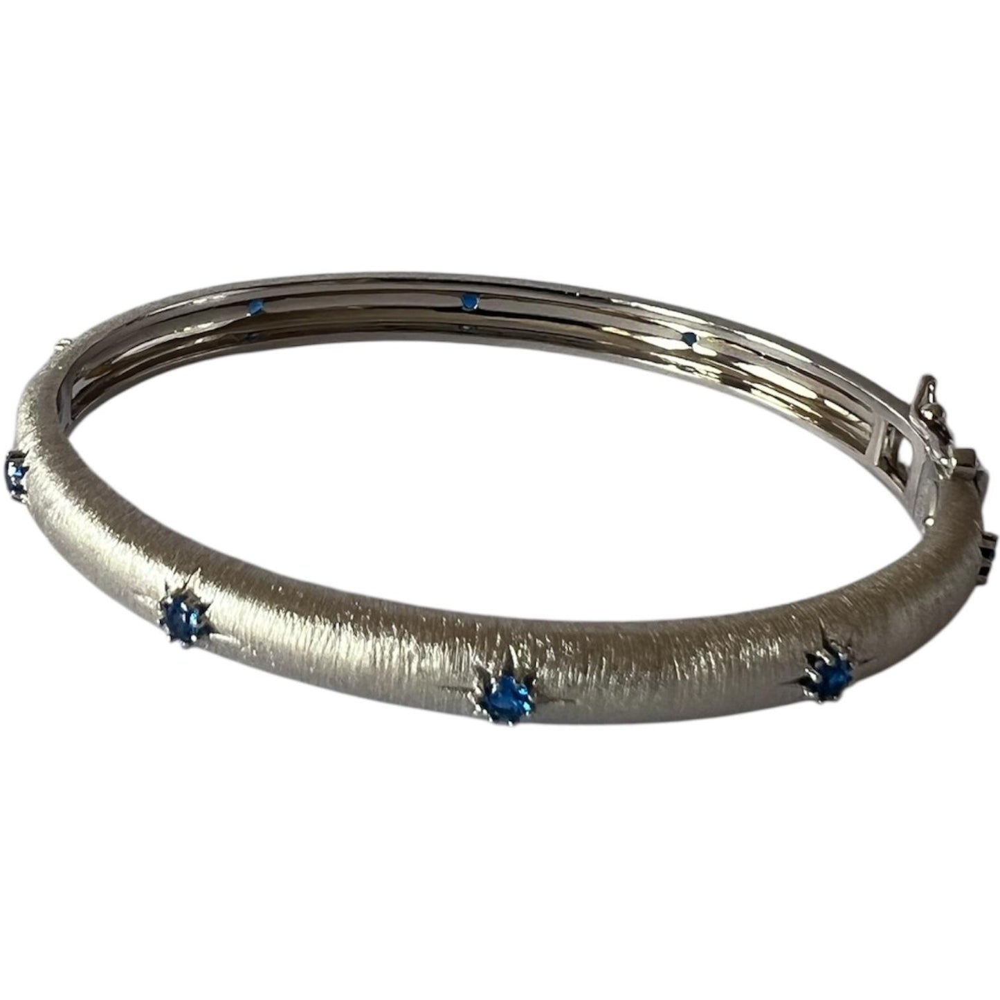 S925 Bangle with CZ | 18KW Gold Vermeil