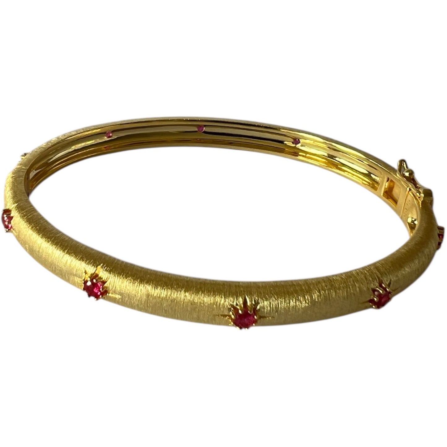S925 Bangle with CZ | 18KY Gold Vermeil
