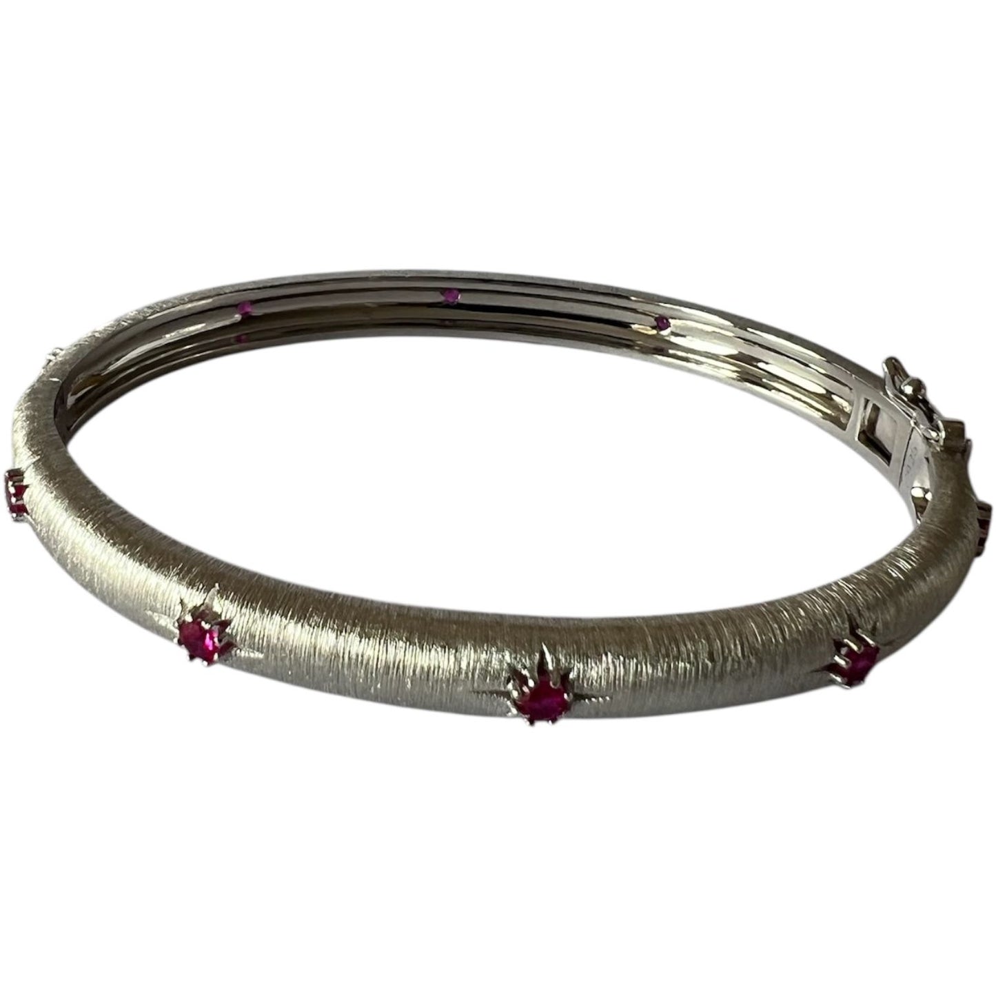 TAAZLUXE™ S925 Bangle with Red CZ | 18KW Gold Vermeil