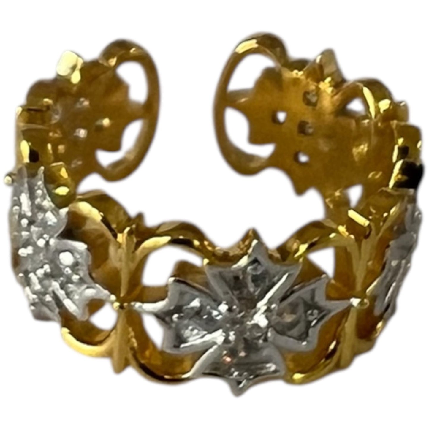 S925 Ring with CZ | 18KYW Gold Vermeil