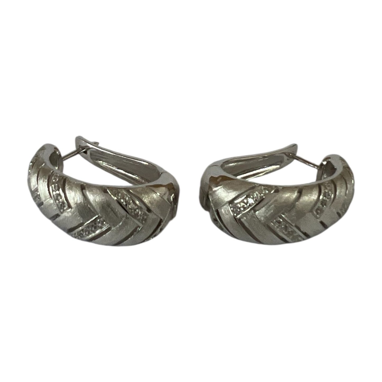 S925 Teardrop Huggie Earrings | 18KW Gold Vermeil
