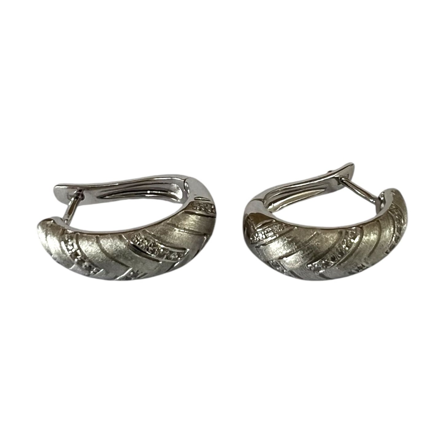 S925 Teardrop Huggie Earrings | 18KW Gold Vermeil