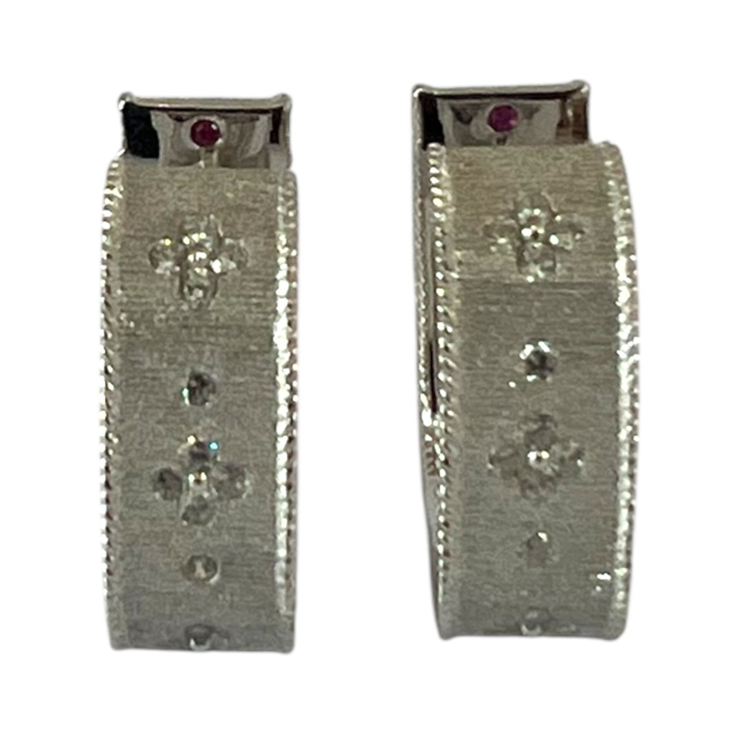 S925 Earrings with CZ | 18KW Gold Vermeil