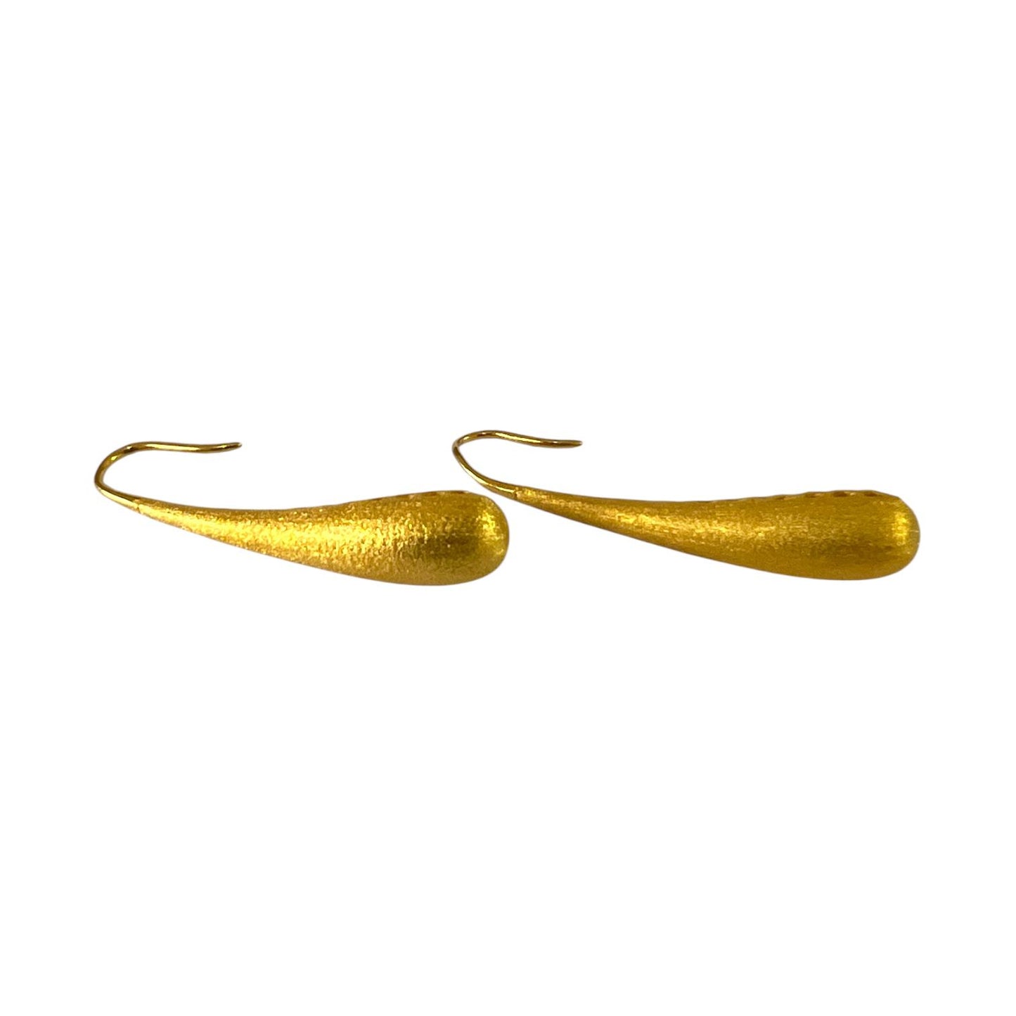 S925 Long Teardrop Dangle Earrings | 18KY Gold Vermeil