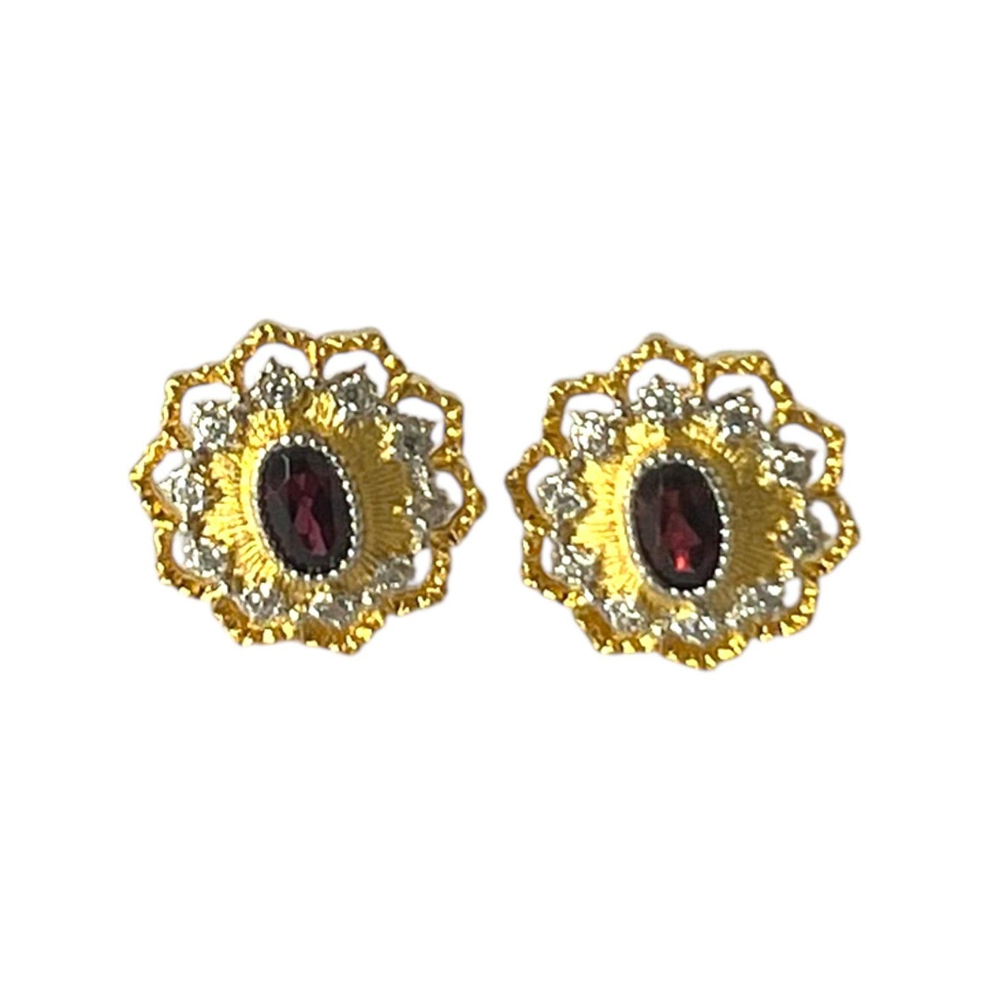 S925 Snowflake Earrings with CZ | 18KY Gold Vermeil
