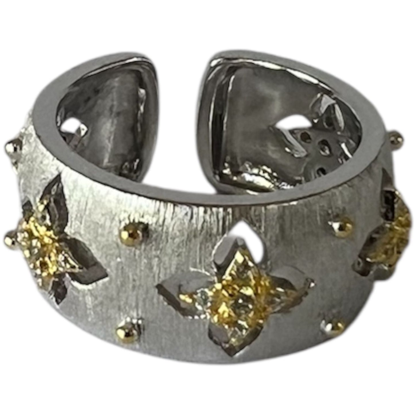 S925 Ring with CZ | 18KW Gold Vermeil
