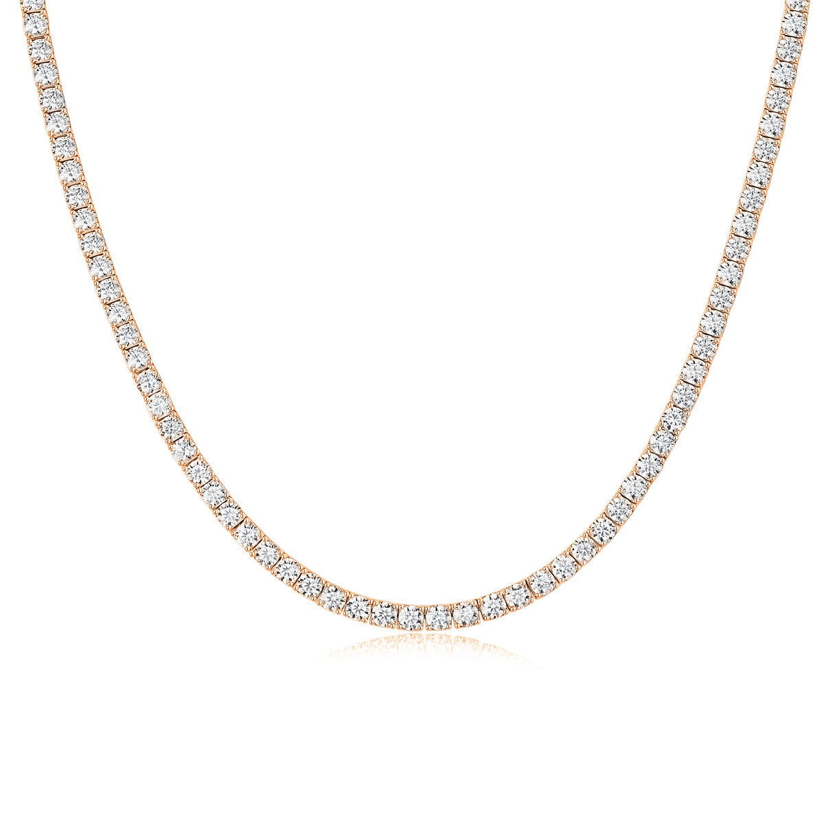 TAAZLUXE™ Tennis Necklace with Moissanites - Rose Gold