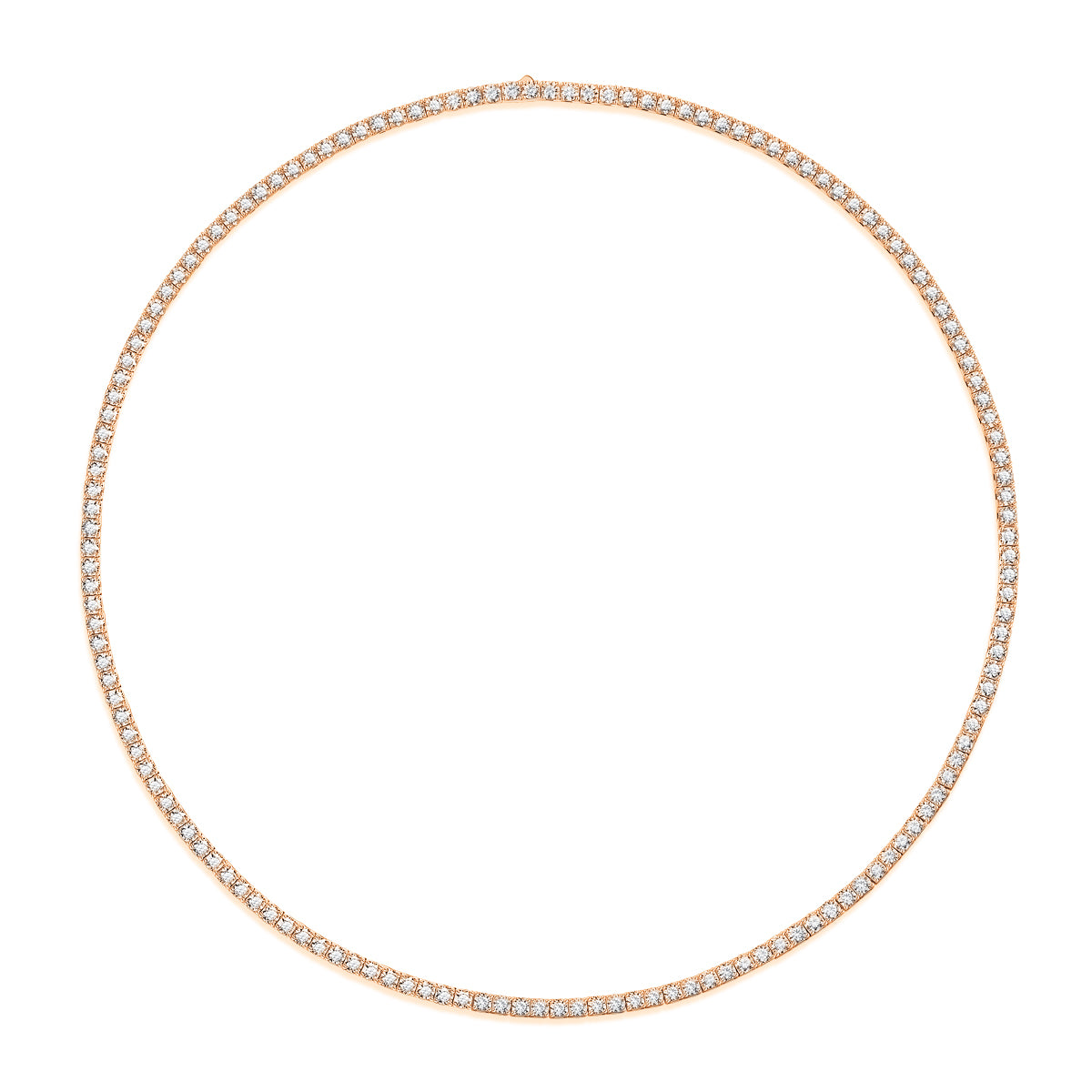 TAAZLUXE™ Tennis Necklace with Moissanites - Rose Gold
