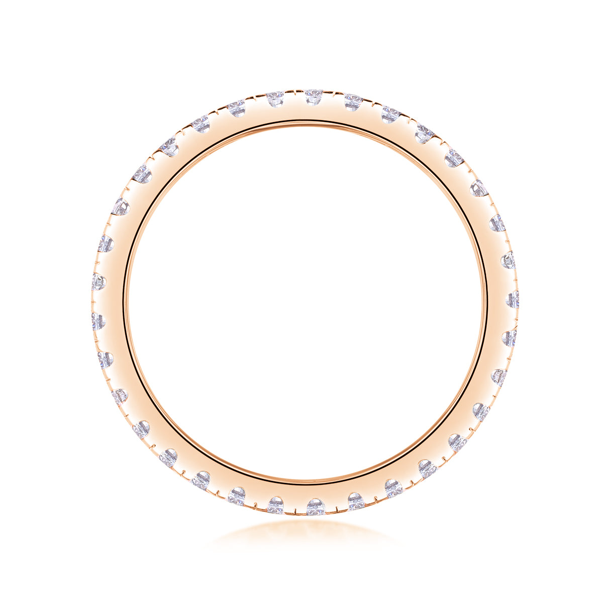 TAAZLUXE™ Eternity Ring Siver - 18K Rose Gold Vermeil