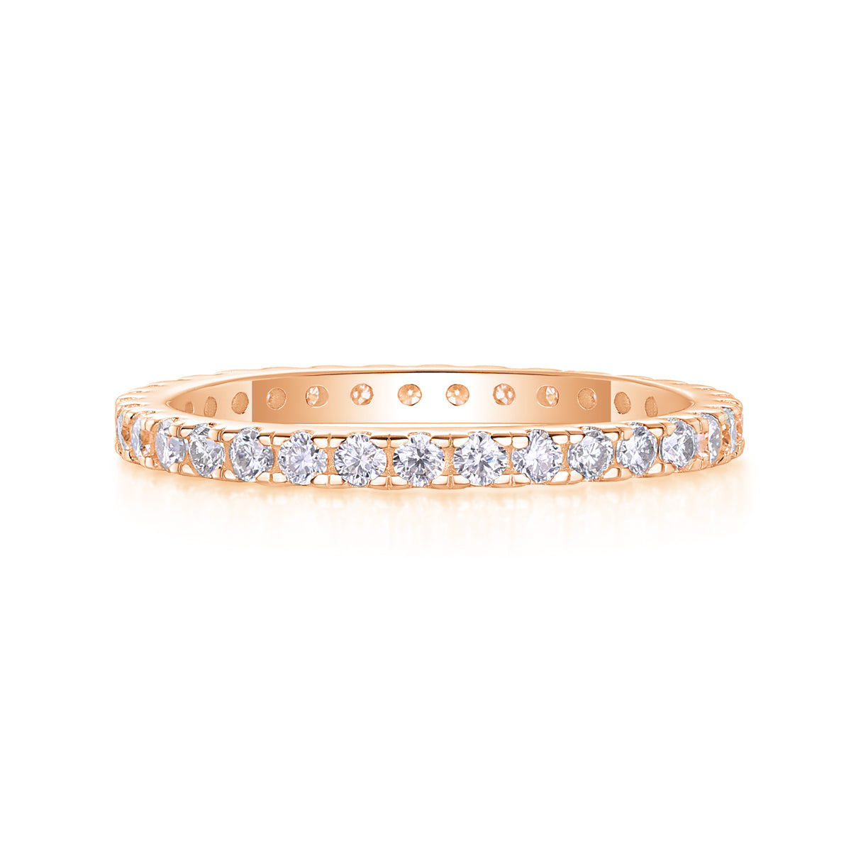 TAAZLUXE™ Eternity Ring Siver - 18K Rose Gold Vermeil