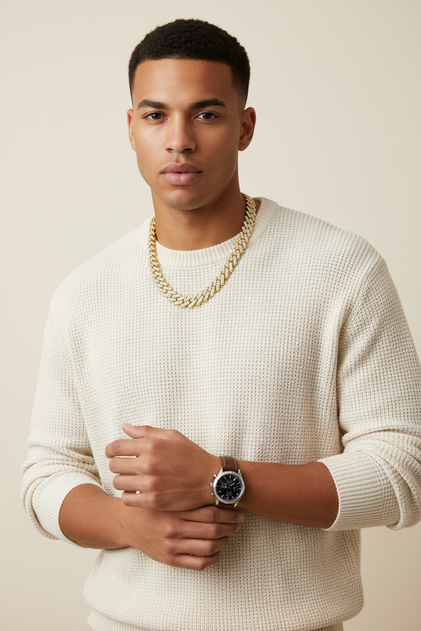 Gold Chain - 45cm Cream