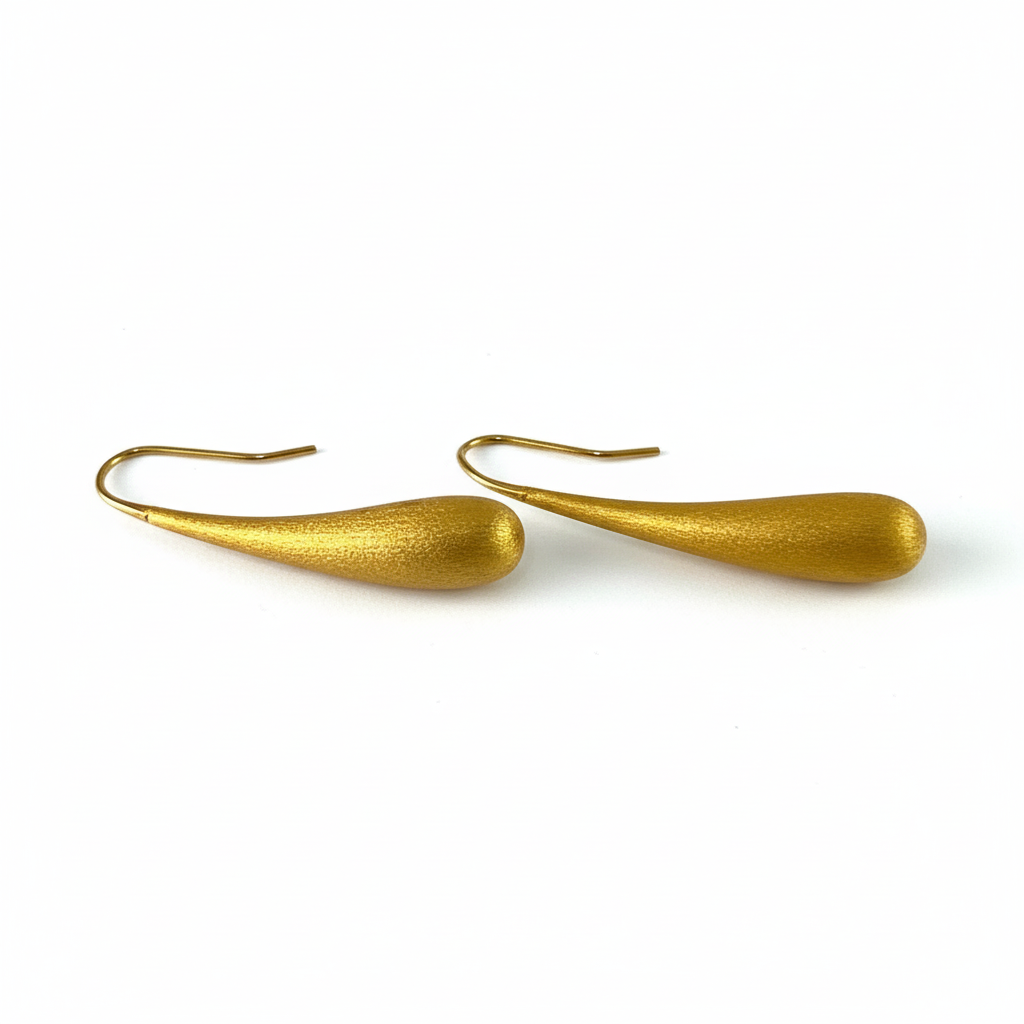 Long Teardrop Dangle - Flat Side