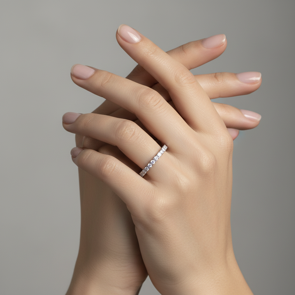 Slim Silver Eternity - Grey