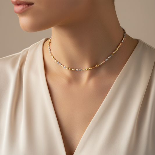 40cm Tri-Color Chain - Close Detail