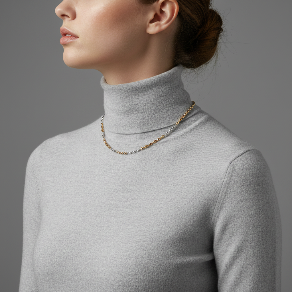 40cm Tri-Color Chain - Grey