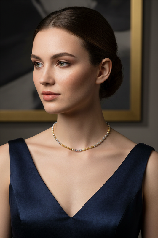 40cm Two-Tone Chain - Elegant