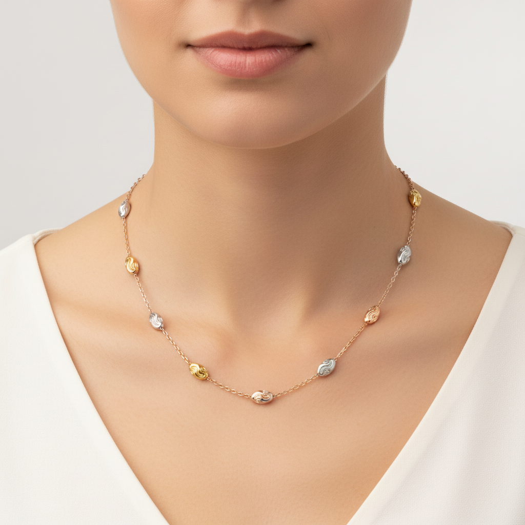 50cm Tri-Color Chain - Close Detail