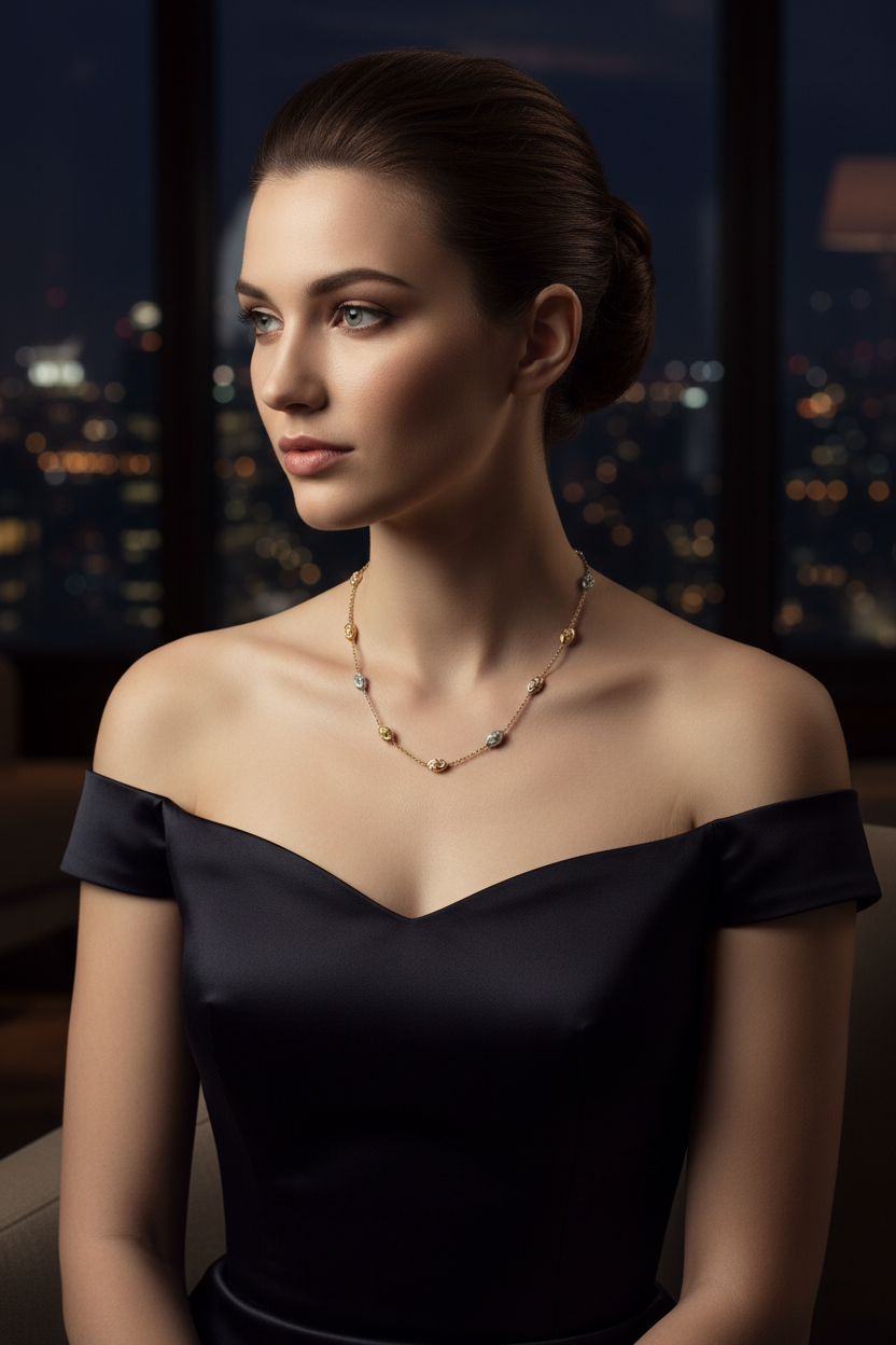 50cm Tri-Color Chain - Elegant