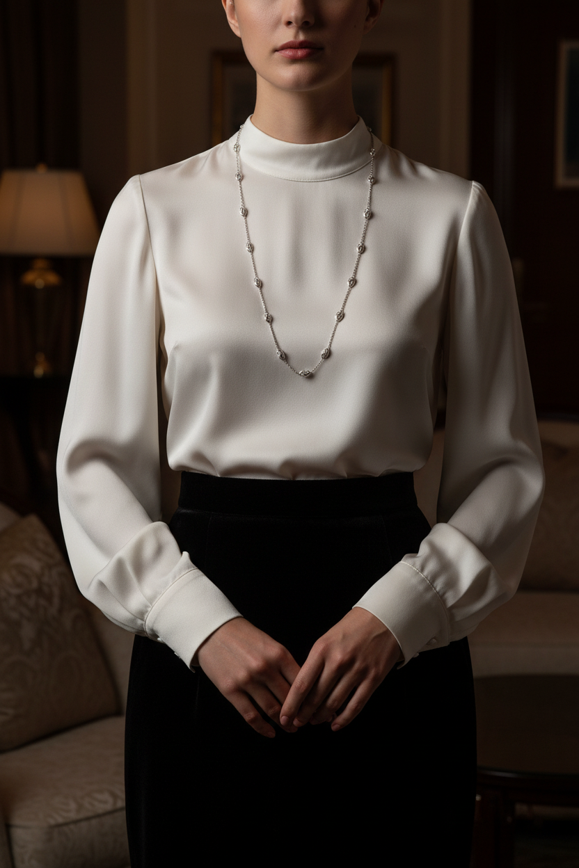 74cm Silver Knot Chain - Elegant