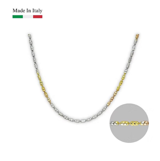 S925 Silver Chain, 50cm | 18KYW Gold Vermeil Multi tone