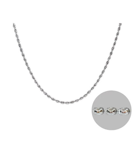S925 Silver Chain, 60cm | 18K White Gold Vermeil