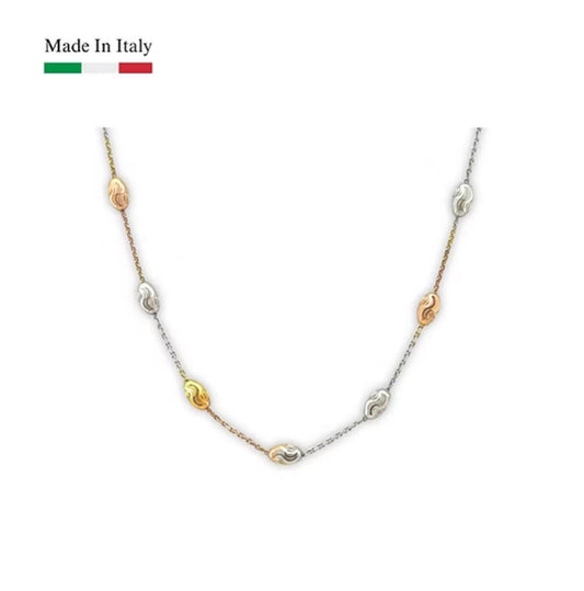S925 Italian Beads chain, 50cm | 18K Multi tone Vermeil