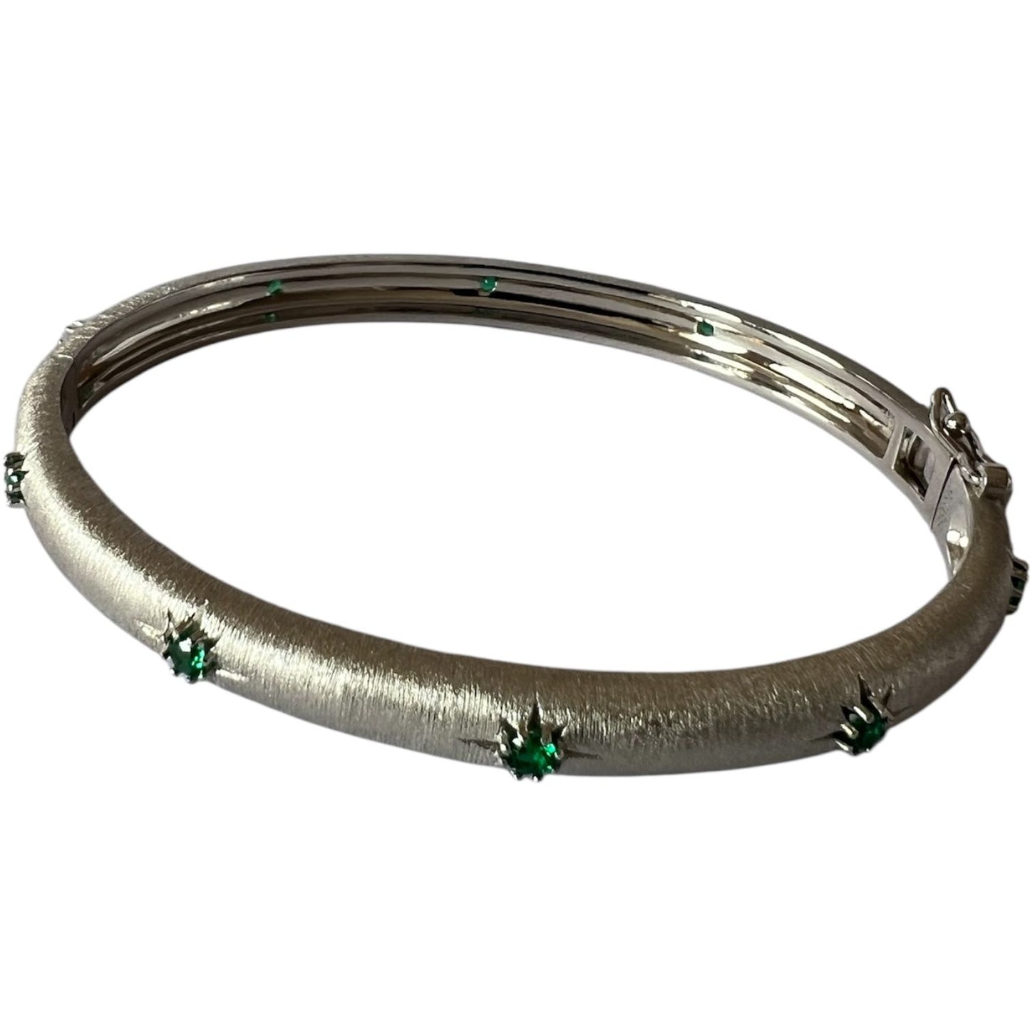 S925 Bangle with CZ | 18KW Gold Vermeil