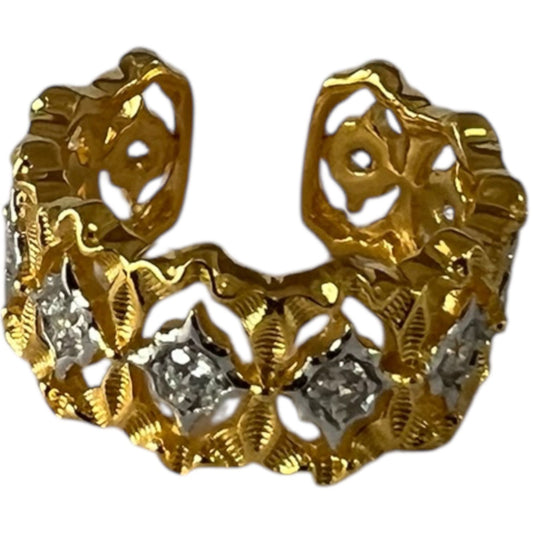S925 Ring with CZ | 18KYW Gold Vermeil