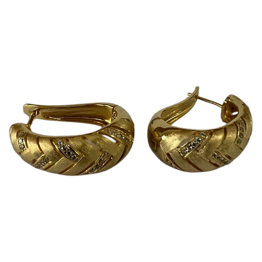 S925 Teardrop Huggie Earrings | 18KY Gold Vermeil