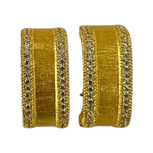 S925 Earrings with CZ | 18KY Gold Vermeil
