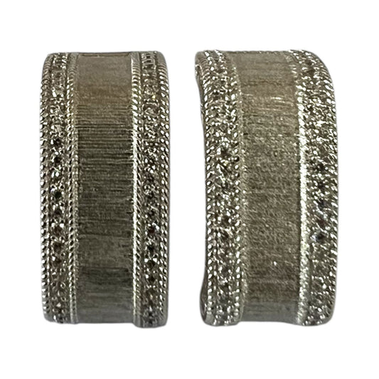 S925 Earrings with CZ | 18KW Gold Vermeil