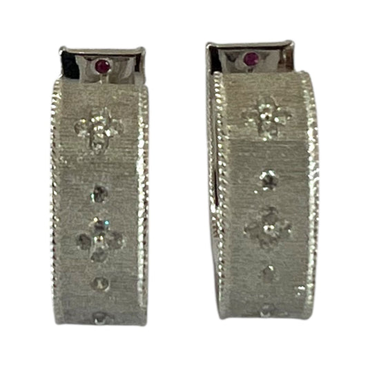 S925 Earrings with CZ | 18KW Gold Vermeil