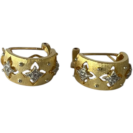 S925  Earrings with CZ | 18KY Vermeil