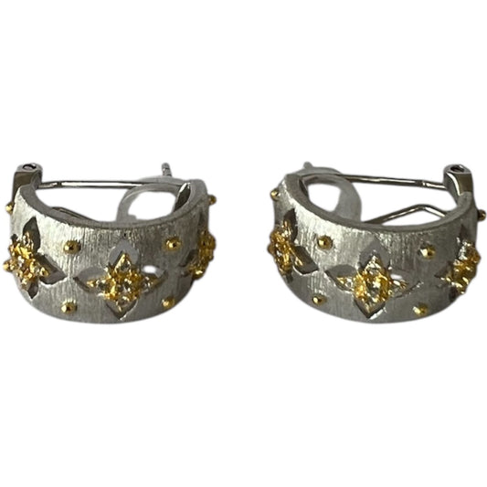 S925 Earrings with CZ | 18KW Vermeil