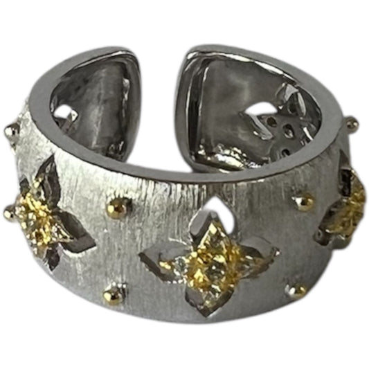 S925 Ring with CZ | 18KW Gold Vermeil