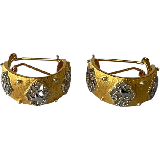 S925 Earrings with CZ | 18KY Vermeil