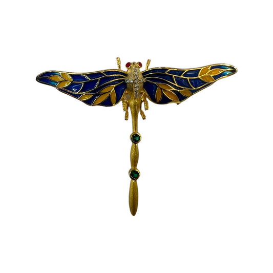 S925 Dragon Brooch | 18KY Gold Vermeil