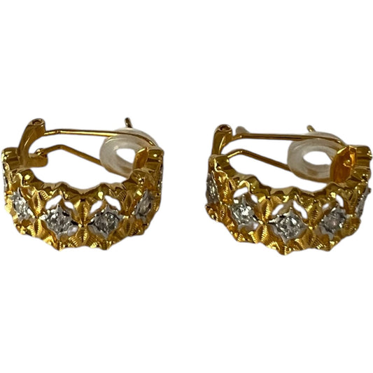 S925 Earrings with CZ | 18KYW Vermeil